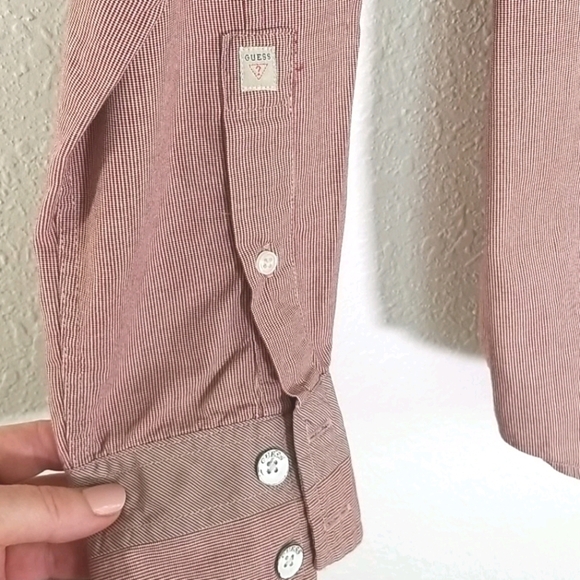 GUESS Red Striped Long-Sleeve w/Back Graphic, M - Picture 7 of 11